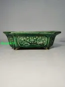 晚清民國 石灣窯 小攬花盆 水仙盆，品相如圖，有兩處小磕不影7410