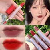 【上上謙百貨甄選】口紅+脣釉)霧面啞光絲絨女團色顯白減齡豆沙奶茶玫瑰色學生女脣彩