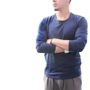 【Eloidy艾若娣】嚴選刷毛男圓領保暖衣-丈青(發熱衣)