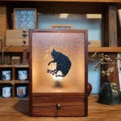 ShouZhuo handmade---貓抓魚燈箱小抽屜