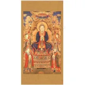 道神像三清祖師高清卷軸掛畫道家用品祖師畫像居家供奉玄關裝飾-熱銷