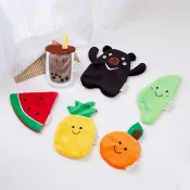 台灣特色 MIT響紙安撫巾。嬰兒寶寶玩具玩偶-西瓜鳳梨橘子珍珠