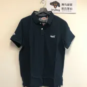 DryDog 跩狗嚴選 跩狗嚴選®特價 極度乾燥 Superdry 深藍 Polo衫 刺繡 白 Logo 素色 純棉 短袖 上衣 透氣 素T