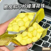 桃園出貨 免運💖在臺有貨✅脆皮軟心薄荷珠檸檬薄荷味充氣軟糖清新涼爽糖果休閒零食g