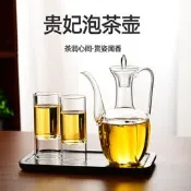 【品質驗證】耐熱玻璃仿宋執壺貴妃壺綠茶花茶壺家用中式透明玻璃小青柑泡茶壺煮茶壺 電燉壺 玻璃養生壺 恆溫養生壺