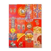 【摩達客】春節開運招財☆古典彩色花紋紅包袋套組-12入一組