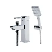 (店+)【OVO 京典衛浴】OVO京典衛浴 F8041 臉盆兩用龍頭組 附按壓式排桿組 手持蓮蓬頭為單段式出水