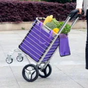 宜百家 免運 折疊買菜購物手推車 家用買菜車小拉車可折疊便攜購物車輕便老人手拉車拉桿小推車拖車