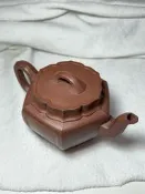 早期收藏老朱泥如意筋紋六角壺 350cc紫砂壺