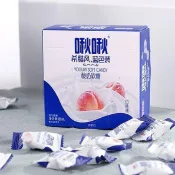  🌸 新品特惠     啾啾軟糖充氣懷舊痠奶糖白桃味空氣痠奶軟糖休閒糖果獨立小包裝