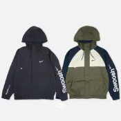 Nike Nsw Swoosh JKT 連帽風衣 外套 風衣外套 大勾勾 衝鋒外套 綠白
