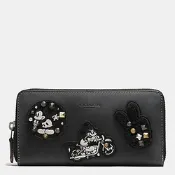 COACH  馬車經典LOGO 迪士尼聯名款 女生 女用 錢包 長夾