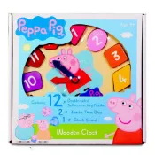 〖Peppa Pig〗 粉紅豬小妹木頭時鐘遊戲組 9313920039687