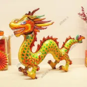 端午節裝飾 特大站立舞龍氣球 新年氣球 拍照道具 龍 舞獅 氣球 尾牙 端午 春節 佈置 裝飾 活動布置 收涎氣球