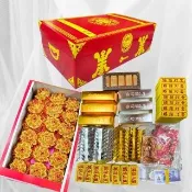 【上芳香業】金紙 紙紮用品 往生寶庫箱 正錫箔金紙 蓮花 金條 紅包 銀紙元寶(火化 靈骨塔 法會 寵物 狗狗  