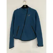 《二手品》NIKE墨藍綠太空棉斜拉鍊運動外套