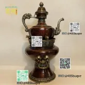 吉瑞少數民族藏式手工紅銅壺裝銅器擺