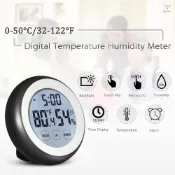 東洋)°C/°F 數字溫度計濕度計溫度濕度計鬧鐘觸摸鍵帶背光