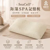 【Fulux 弗洛克】海藻SPA優眠型記憶枕｜頭肩頸三點支撐｜獨家開發雙層式記憶綿｜三方抗菌防螨 「機能防護布套」台灣製