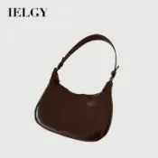 IELGY 小眾復古腋下包 時尚單肩通勤餃子包 百搭斜背包