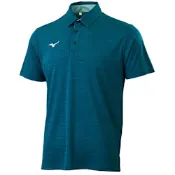 MIZUNO 美津濃 短袖上衣 男 POLO衫 藍綠 32TAYA0283
