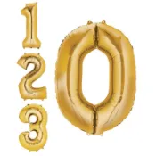 派對城 現貨 【16吋金色數字鋁箔氣球(不含氣)】 歐美派對 生日氣球 鋁箔氣球 數字氣球 派對佈置 拍攝道具