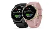 [★SUPER-8] GARMIN vívoactive 4 / 4S GPS智慧腕錶 (石墨黑大 / 乾燥玫瑰小)