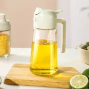 【居家】玻璃 噴油壺瓶 噴倒兩用 二合一 廚房家用 噴霧化 噴油瓶 自動開合 不掛油 調味瓶 廚房用品 噴油罐