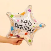 18吋雷射五角星生日派對鋁箔氣球_幸福星辰派對氣球_生日_結婚_場地_空飄球