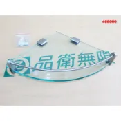 SUS304不銹鋼 單層玻璃置物架 轉角玻璃置物架 洗漱架 化妝品架 006