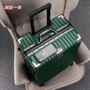 千織屋 便攜行李箱鋁合金框旅行箱大容量結實耐用鋁鎂合金密碼箱萬向輪拉桿箱