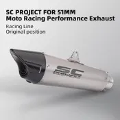 台灣現貨Sc摩托車排氣管ninja400 R3 MT15 450SR C27鯊魚形尾段通用排氣管