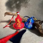 【新品熱賣】端午節葫蘆香囊護身符刺繡流蘇小香包寺廟景區祈福香包車用吊飾