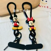 ✨臺灣出貨✨原創情侶米奇米妮加粗手機殼掛繩防摔加固手腕繩ccd相機掛鏈男女