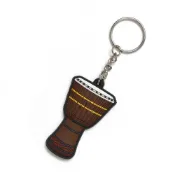 Musician Designer 橡膠迷你樂器吊飾 咖啡色 金杯鼓 打擊吊飾 打擊樂 禮品 紀念品 鑰匙圈 MD