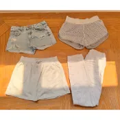 二手 4件美國兒童牛仔短褲 運動褲 褲裙 ZARA Champion Cat & JackXS 10-13歲 Gen Z