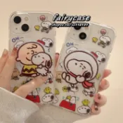 磁吸支架 史努比 查理布朗 適用於iPhone15 14 13 12 11 Pro Max 手機殼 全包透明磁吸硬殼硬殼