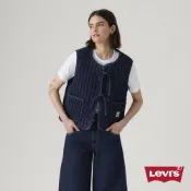Levi's 女款 鋪棉牛仔背心 綁帶設計 兩用背心 丹寧背心 女生上衣 熱賣單品 003G3-0000