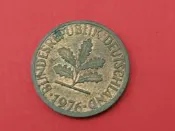 【錢幣與歷史】德國 1芬尼 Pfennig  橡樹 黑麥穗 1976  蘋果電腦公司成立 唐山大地震 文化大革命結束 