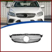 適用於【賓士BENZ 2019-2021款C级W205】滿天星款水箱罩改裝