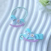 手繪木馬髮飾 髮圈髮夾 熱縮片滴膠 UV Resin hair accessories