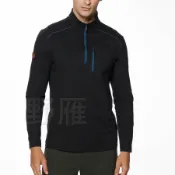 【荒野Wildland】男超彈雙色拉鍊保暖上衣0A92602/中層衣/登山衣/快乾衣野雁戶外