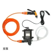 歡樂購物網 便攜式車載洗車器12V雙泵高壓電動洗車機空調清洗機刷洗車泵