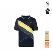 【FILA】男性 抗UV 吸濕排汗 短袖POLO衫-丈青 1POY-5002-NV