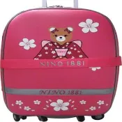 【18NINO81】25吋熊寶貝行李箱台灣製造品質保證新三段式鋁合金拉桿設計(附粉紅海關鎖雙加 