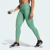 【adidas 愛迪達】愛迪達 Opme Power 7::8 女 緊身/內搭褲 九分褲 健身 運動 綠 亞版(IT6747)
