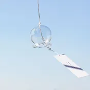 手工玻璃風鈴 禮物 小掛飾 風鈴掛件 祈福風鈴 日式風鈴ins風透明日式玻璃風鈴 風景區送朋友婚禮佈置結婚陽台裝飾 純白