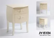 台中☆可愛小舖傢俱家飾精品☆法歐式古典鄉村風宮廷洗白色雕花二抽櫃　雕刻花茶几床頭櫃雙人床架組邊几衣櫥斗櫃電話桌花檯花台架