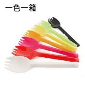 ※含稅一色2000支/箱【7色可選 小叉匙13cm】蛋糕叉 彩色湯叉 布丁匙 沙拉叉 小茶匙 果凍匙 塑膠湯匙 匙叉 中