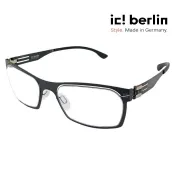 【ic! berlin】Urban 15 Black 德國薄鋼眼鏡 公司貨 台南時代眼鏡 蔡司優視力專家